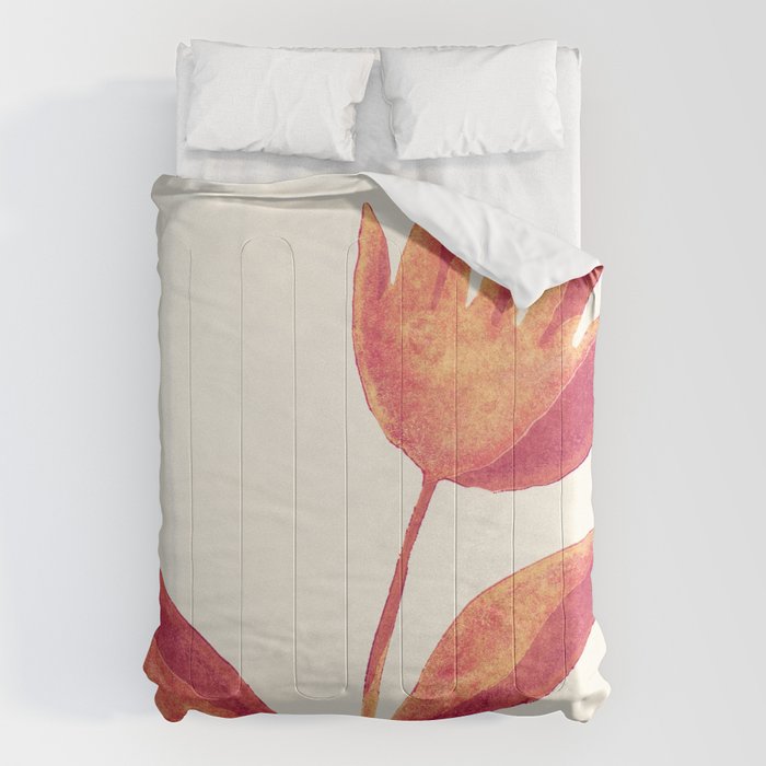Linocut Flower / Viva Magenta Comforter Gallery Image 6