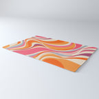 Abstract Swirl Groovy Retro 70s Rug Gallery Image 3