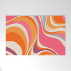 Abstract Swirl Groovy Retro 70s Welcome Mat Gallery Image 1