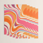Abstract Swirl Groovy Retro 70s Wrapping Paper Gallery Image 3