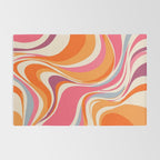 Abstract Swirl Groovy Retro 70s Rug Gallery Image 2