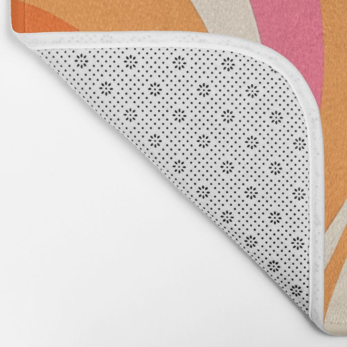 Abstract Swirl Groovy Retro 70s Bath Mat Gallery Image 2
