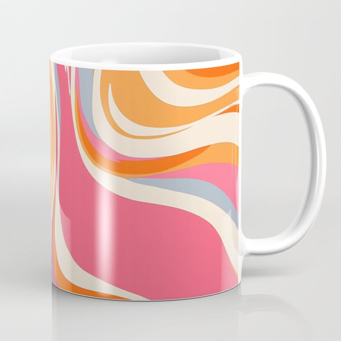 Abstract Swirl Groovy Retro 70s Coffee Mug Gallery Image 1