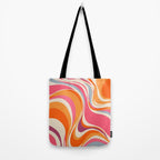 Abstract Swirl Groovy Retro 70s Tote Bag Gallery Image 2