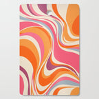 Abstract Swirl Groovy Retro 70s Cutting Board Gallery Image 1