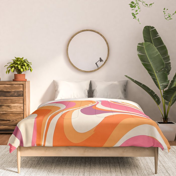Abstract Swirl Groovy Retro 70s Comforter Gallery Image 3