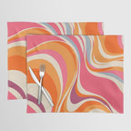 Abstract Swirl Groovy Retro 70s Placemat Gallery Image 1