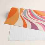 Abstract Swirl Groovy Retro 70s Wrapping Paper Gallery Image 2