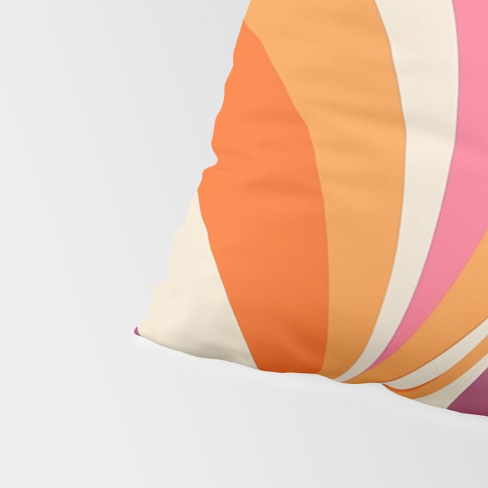 Abstract Swirl Groovy Retro 70s Pillow Sham Gallery Image 4