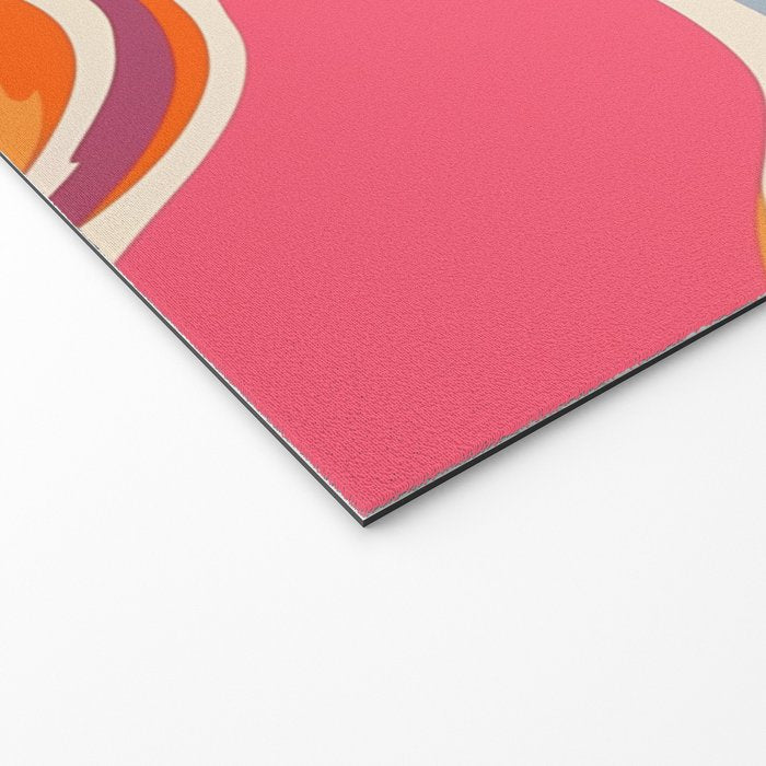 Abstract Swirl Groovy Retro 70s Welcome Mat Gallery Image 2