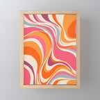 Abstract Swirl Groovy Retro 70s Mini Art Print Gallery Image 1