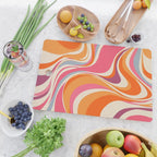 Abstract Swirl Groovy Retro 70s Cutting Board Gallery Image 2