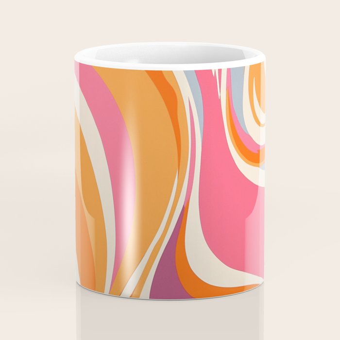 Abstract Swirl Groovy Retro 70s Coffee Mug Gallery Image 4