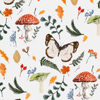 Whimsical Autumn Butterfly with Mushrooms and Leaves Coffee Mug Gallery Image 2