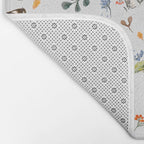 Whimsical Autumn Butterfly with Mushrooms and Leaves Bath Mat Gallery Image 2