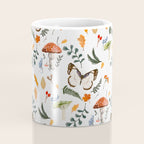 Whimsical Autumn Butterfly with Mushrooms and Leaves Coffee Mug Gallery Image 4