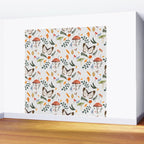 Whimsical Autumn Butterfly with Mushrooms and Leaves Wall Mural Gallery Image 2