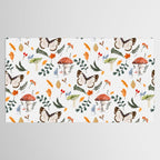 Whimsical Autumn Butterfly with Mushrooms and Leaves Tablecloth Gallery Image 2