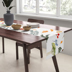 Whimsical Autumn Butterfly with Mushrooms and Leaves Table Runner Gallery Image 2