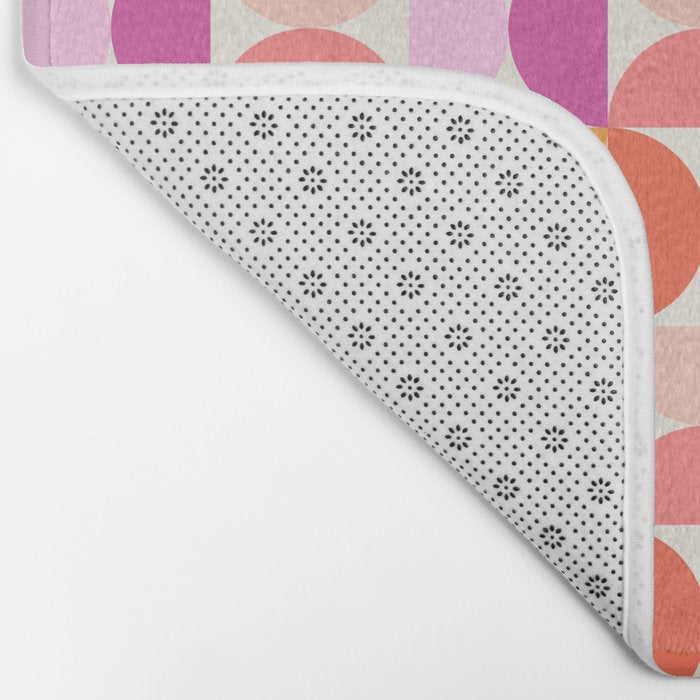 Mid Century Modern Shapes - Pink Bath Mat Gallery Image 2