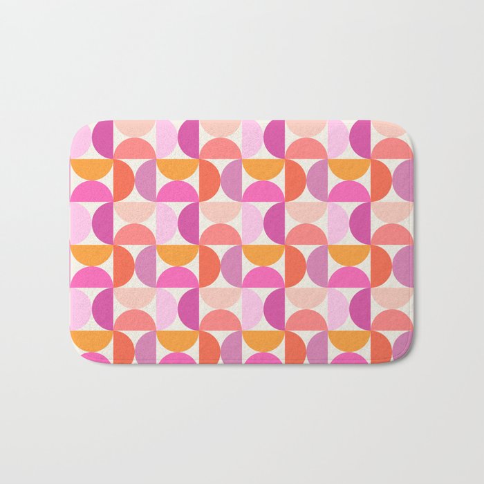Mid Century Modern Shapes - Pink Bath Mat Gallery Image 1