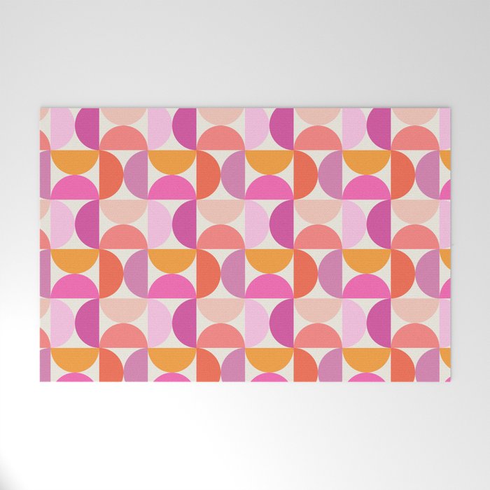 Mid Century Modern Shapes - Pink Welcome Mat Gallery Image 1