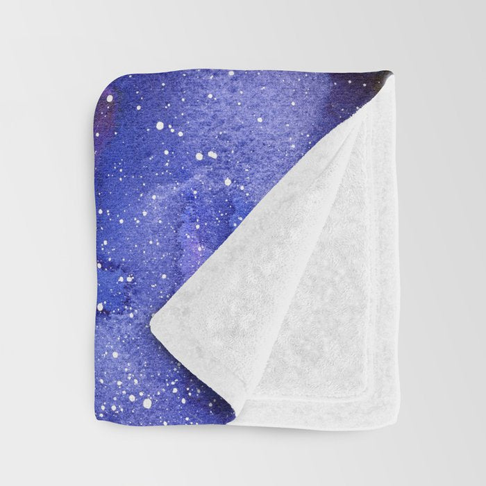 Galaxy Pattern Watercolor Throw Blanket Gallery Image 3