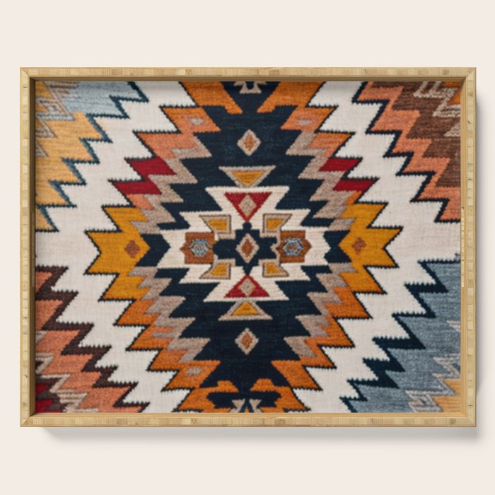 Southwestern Colorful Bohemian Serving Tray Gallery Image 1