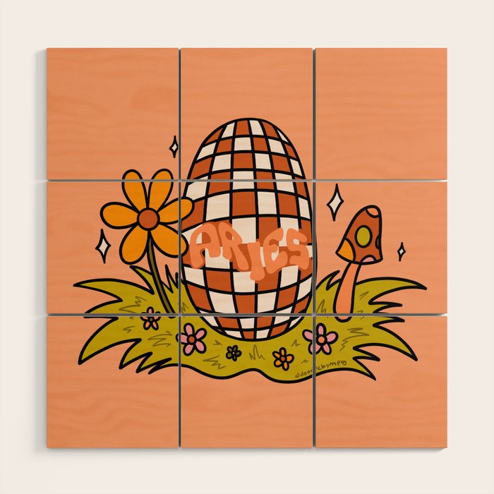 Aries Easter Egg Wood Wall Art Gallery Image 1