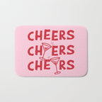 Cheers. Cocktails and Drinks in Pink and Red Bath Mat Gallery Image 1