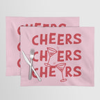 Cheers. Cocktails and Drinks in Pink and Red Placemat Gallery Image 1