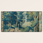 Antique 17th Century Flemish Verdure Lovers Landscape Tapestry Desk Mat Gallery Image 3
