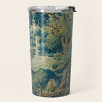 Antique 17th Century Flemish Verdure Lovers Landscape Tapestry Travel Mug Gallery Image 2
