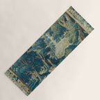 Antique 17th Century Flemish Verdure Lovers Landscape Tapestry Yoga Mat Gallery Image 1