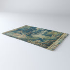 Antique 17th Century Flemish Verdure Lovers Landscape Tapestry Rug Gallery Image 3