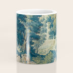 Antique 17th Century Flemish Verdure Lovers Landscape Tapestry Coffee Mug Gallery Image 4