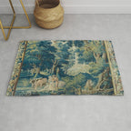 Antique 17th Century Flemish Verdure Lovers Landscape Tapestry Rug Gallery Image 1