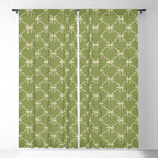 Bows & Ribbons Pattern XXIII Olive Green Window Curtain Gallery Image 5