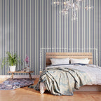 Blue And Cream Striped Wallpaper Gallery Image 3
