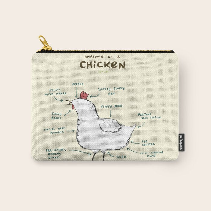 Anatomy of a Chicken Carry All Pouch Gallery Image 1
