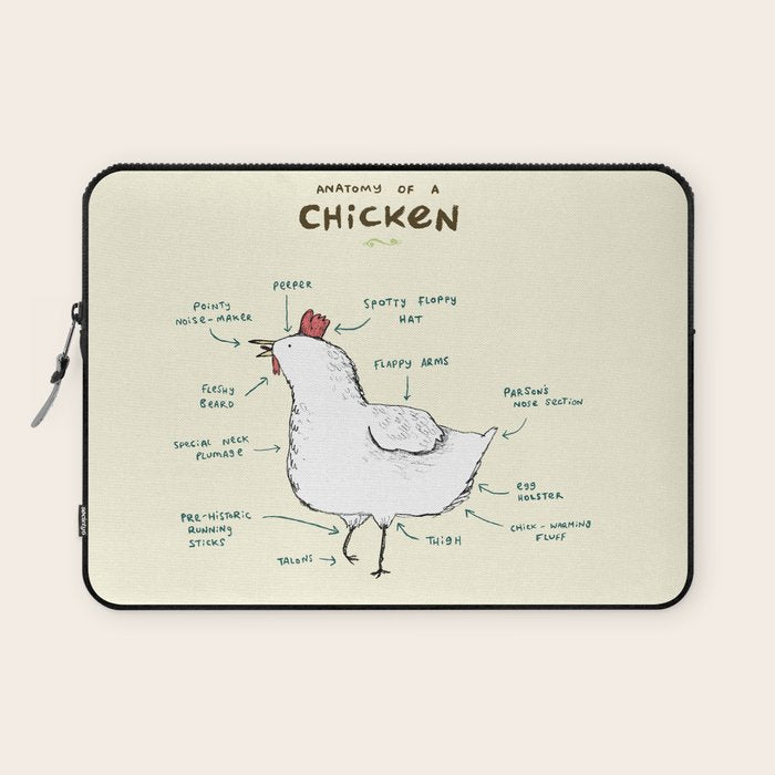Anatomy of a Chicken Laptop Sleeve Gallery Image 1