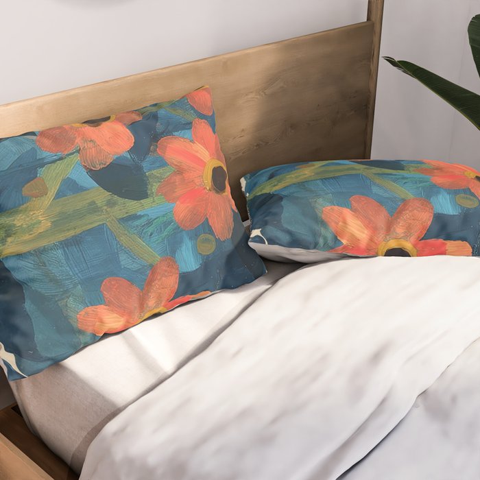 Mexican Sunflower Study Pillow Sham Gallery Image 2