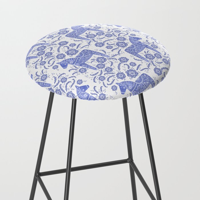 Swedish Dala Horse Blue Stool Gallery Image 2