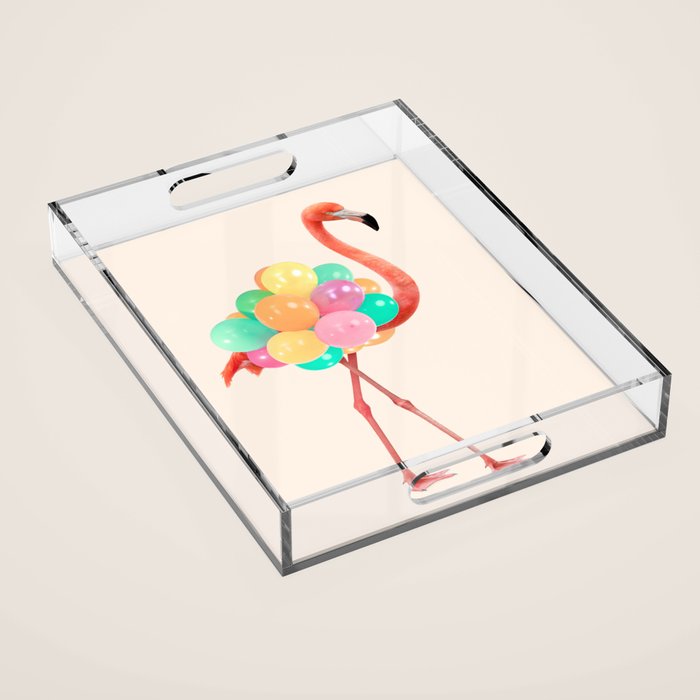 FLAMINGO PARTY Acrylic Tray Gallery Image 1