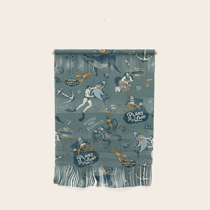 Vintage Ocean Pattern Wall Hanging Gallery Image 1