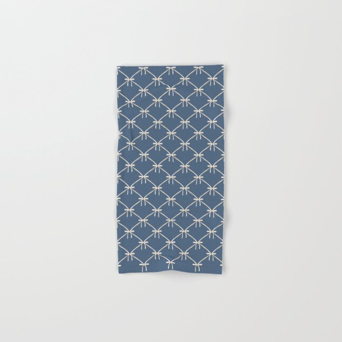 Bows & Ribbons Pattern XLIII Neutral Blue Bath Towel Gallery Image 1
