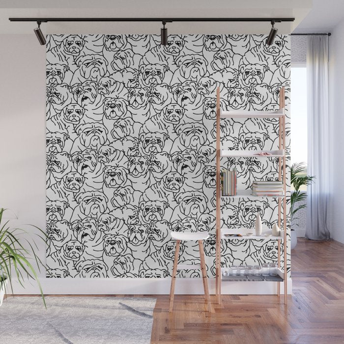 Oh English Bulldog Wall Mural Gallery Image 1