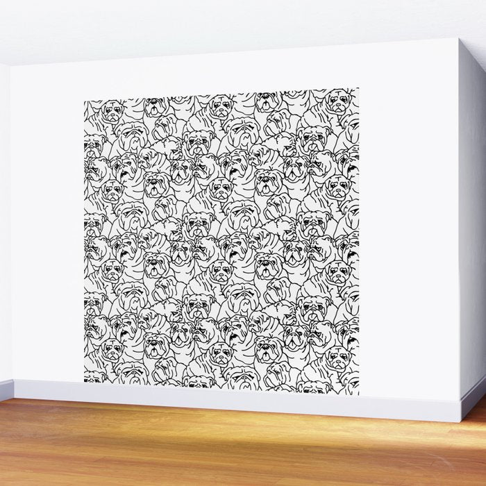 Oh English Bulldog Wall Mural Gallery Image 2