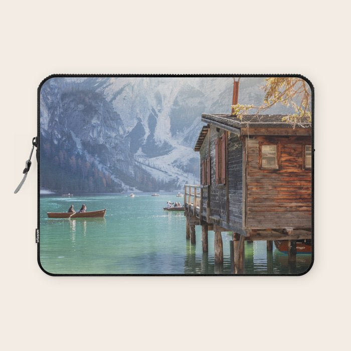 Lake Braies in Autumn - Dolomites Nature Photography Print Laptop Sleeve Gallery Image 1