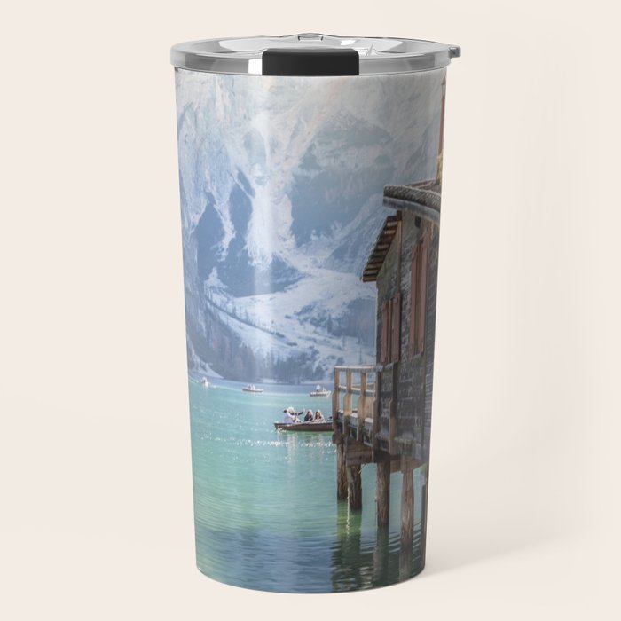 Lake Braies in Autumn - Dolomites Nature Photography Print Travel Mug Gallery Image 1